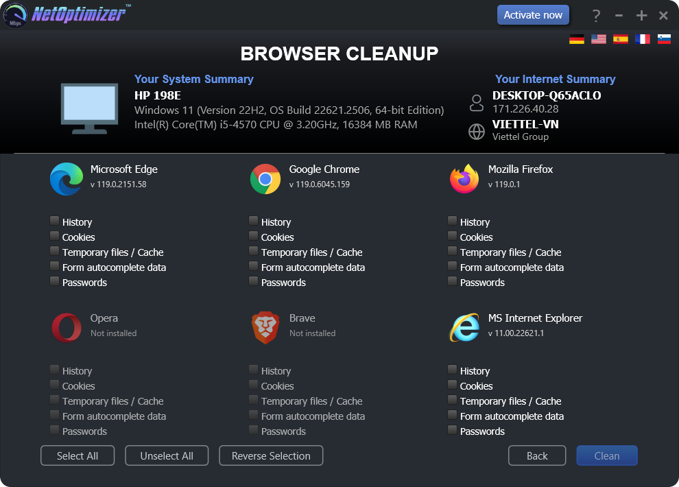 Browser Cleaner