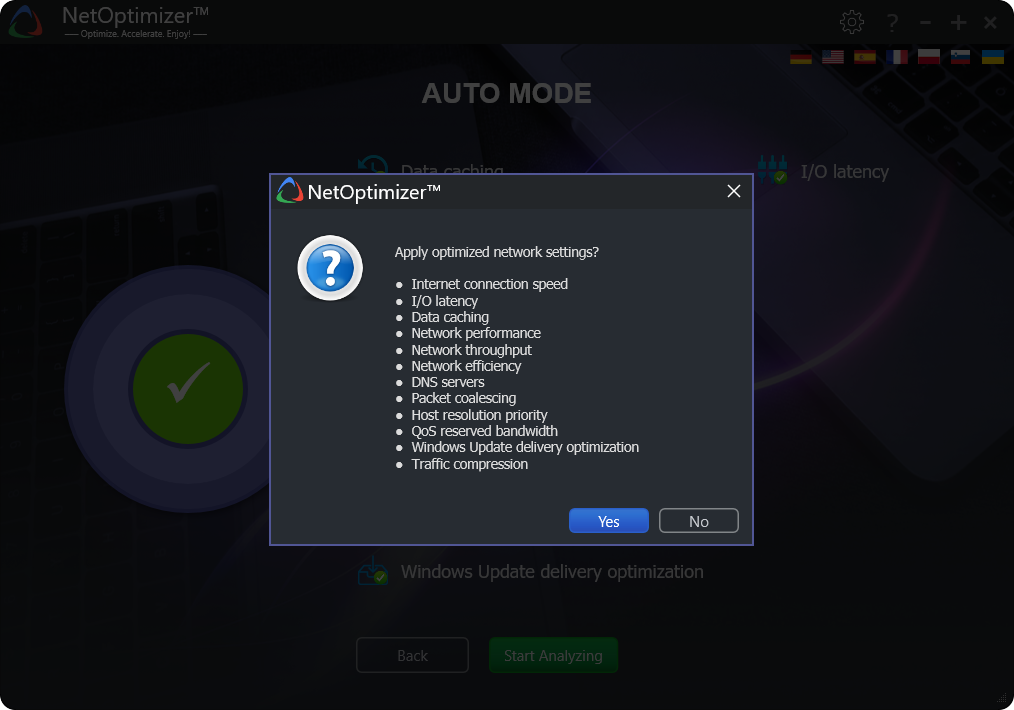apply optimal settings